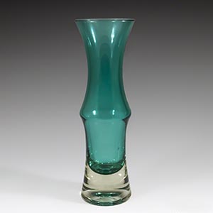 Riihimaki Blue Cased Glass Vase by Tamara Aladin