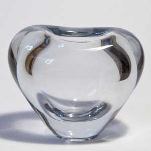 per lutken holmegaard heart vase menuet aqua series