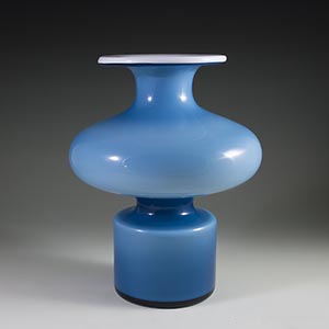 holmegaard bluew carnaby bulge vase