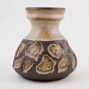 lovemose brown and tan vase