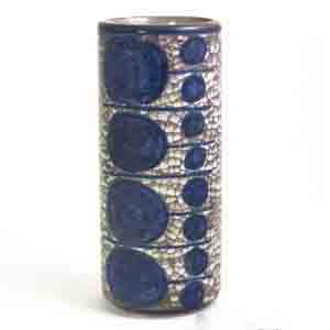 michael andersen & son blue and grey vase with a persia glaze