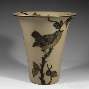vase by hjorth bird motif