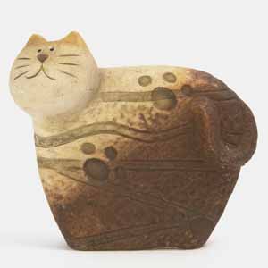 abstract--and cute--cat figurine manufacturer unknown