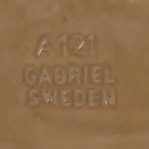 Gabriel Sweden wall hanging/relief depicting a fat bird  marks