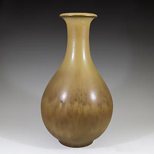 Pale ocher with red streaks vase by Gunnar Nylund for Rorstrand