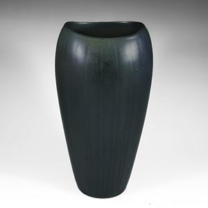 rorstrand dark green AXZ vase designed by gunnar nylund
