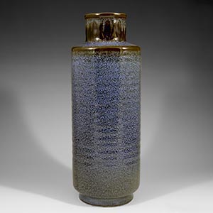 gunnar nylund blue speckled vase for rorstrand