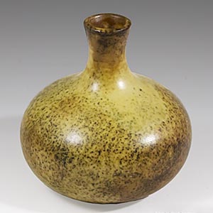 Rorstrand test firing piece, ball vase with a short neck. This may be a test-firing of a glaze by Harry Stalhane
