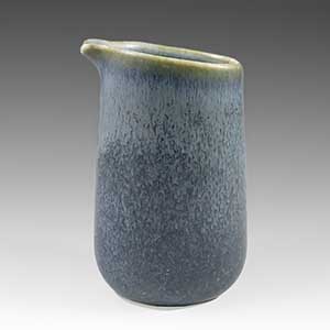 Carl Harry Stalhane for Rorstrand, creamer in a blue haresfur glaze. SYN