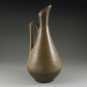 gunnar nylund for rorstrand brown ewer with stripes