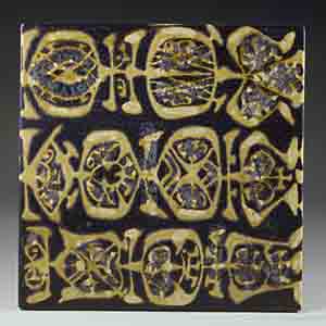 royal copenhagen decorative tile designed by nils thorsson for teh baca line 735 over 1491