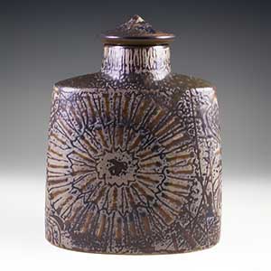 nils thorsson for royal copenhagen lidded vase sunflower baca series 870 over 3734
