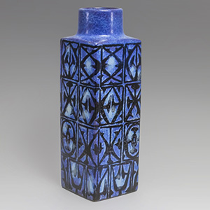 Royal Copenhagen blue Baca vase by Nils Thorssen 704 over 3455