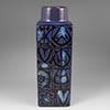 Aluminia/Royal Copenhagen tall lue vase blue runic design