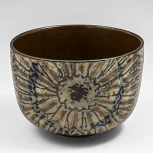 Royal Copenhagen Baca small bowl designed by Nils Thorsson for his Sunflower series