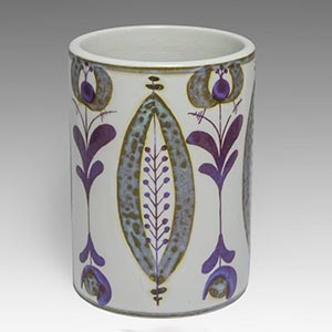 Aluminia Tenera vase/cup by Berte Jessen 608 over 3509