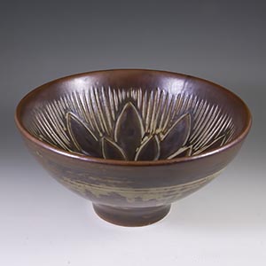 royal copenhagen stoneware bowl designed by gerd bogelund 21906