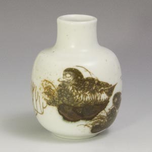 royal copenhagen nils thorsson diana series miniature vase duckling motif