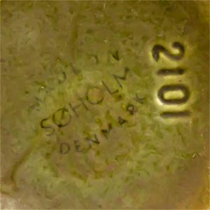 Soholm Ceramic organic green vase 2101 marks