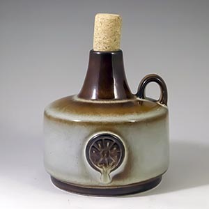 soholm tan northern lights jug with a cork designed by maria philippi