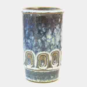 soholm blue-grey vase designed by maria philippi