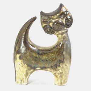 cat figure from soholm ceramic designed by josef simon product number 636