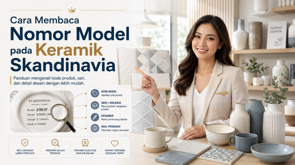 Cara membaca nomor model pada keramik Skandinavia bersama INDOCAIR