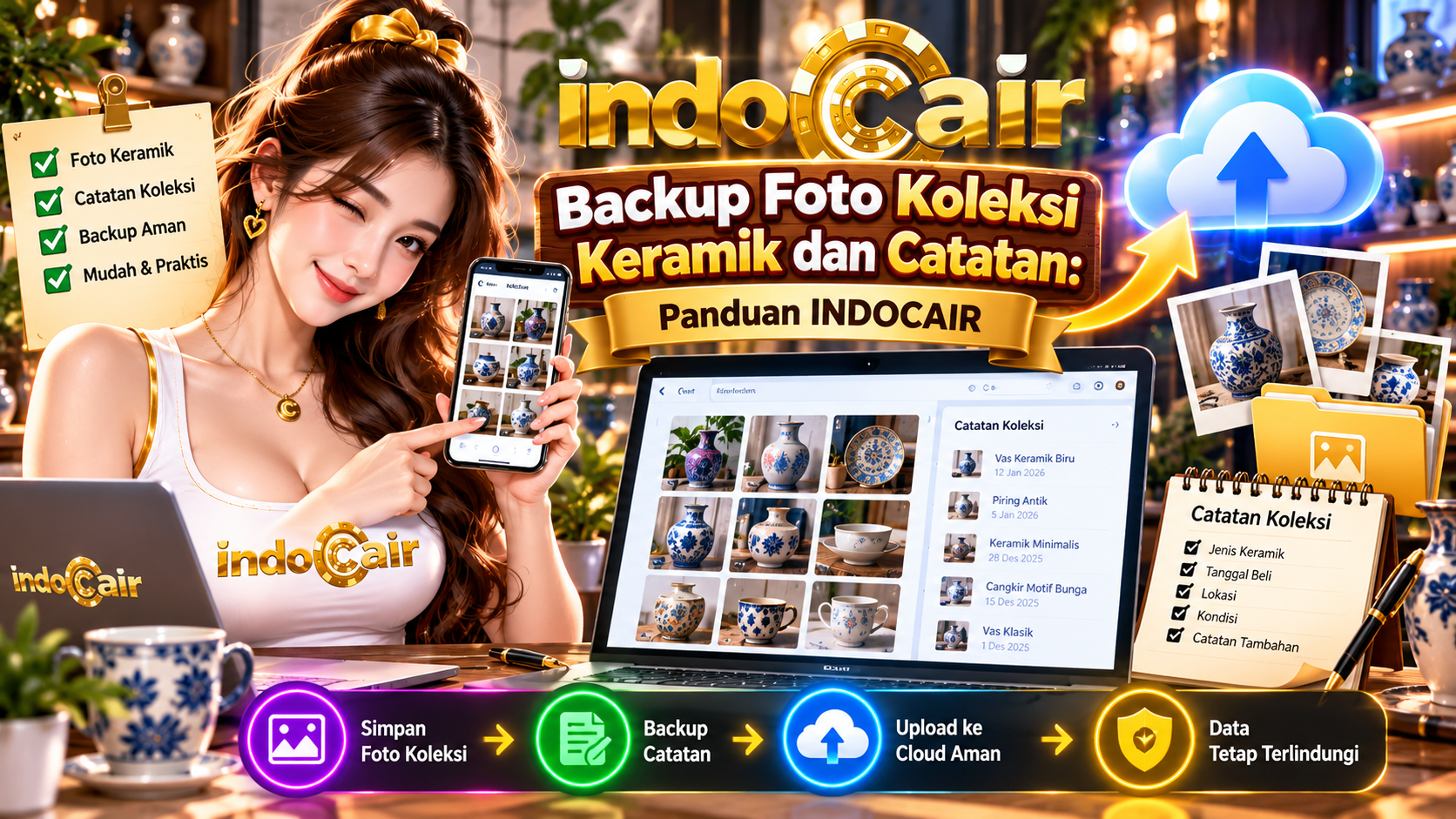 Backup Foto Koleksi Keramik dan Catatan: Panduan INDOCAIR